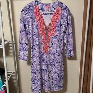 Lilly Pulitzer Bordeaux Beaded Tunic Dress